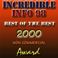 Incredible Info 98 Best of the Best 2000 Non-Commercial Award